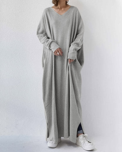 Camila | Langarmkleid mit V-Ausschnitt