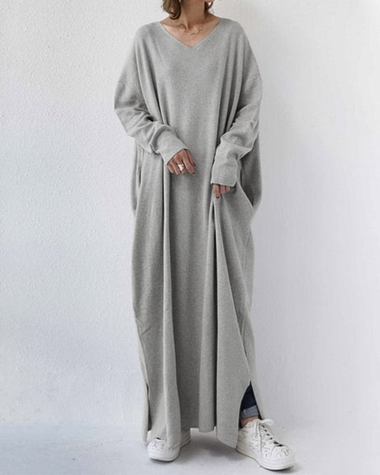 Camila | Langarmkleid mit V-Ausschnitt