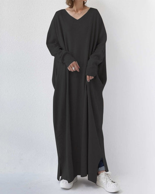 Camila | Langarmkleid mit V-Ausschnitt