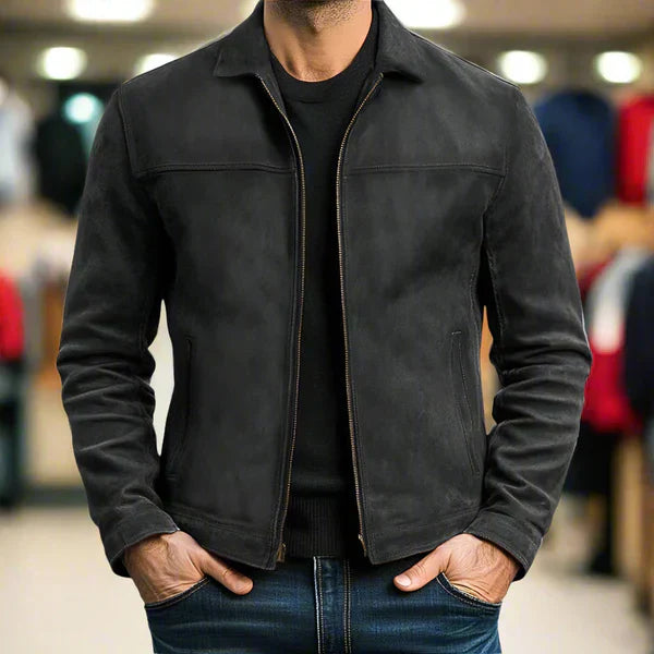 Christian | Leder Jacke Mit Reißverschluss