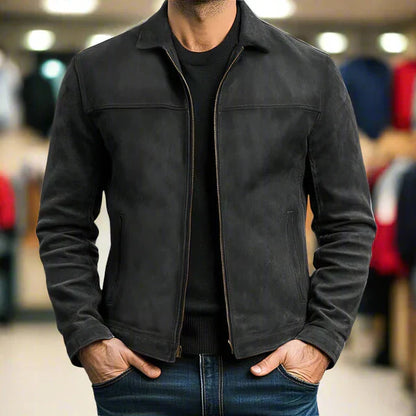 Christian | Leder Jacke Mit Reißverschluss