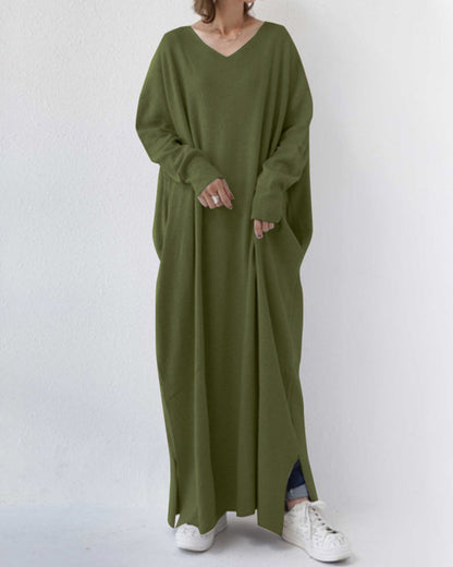 Camila | Langarmkleid mit V-Ausschnitt