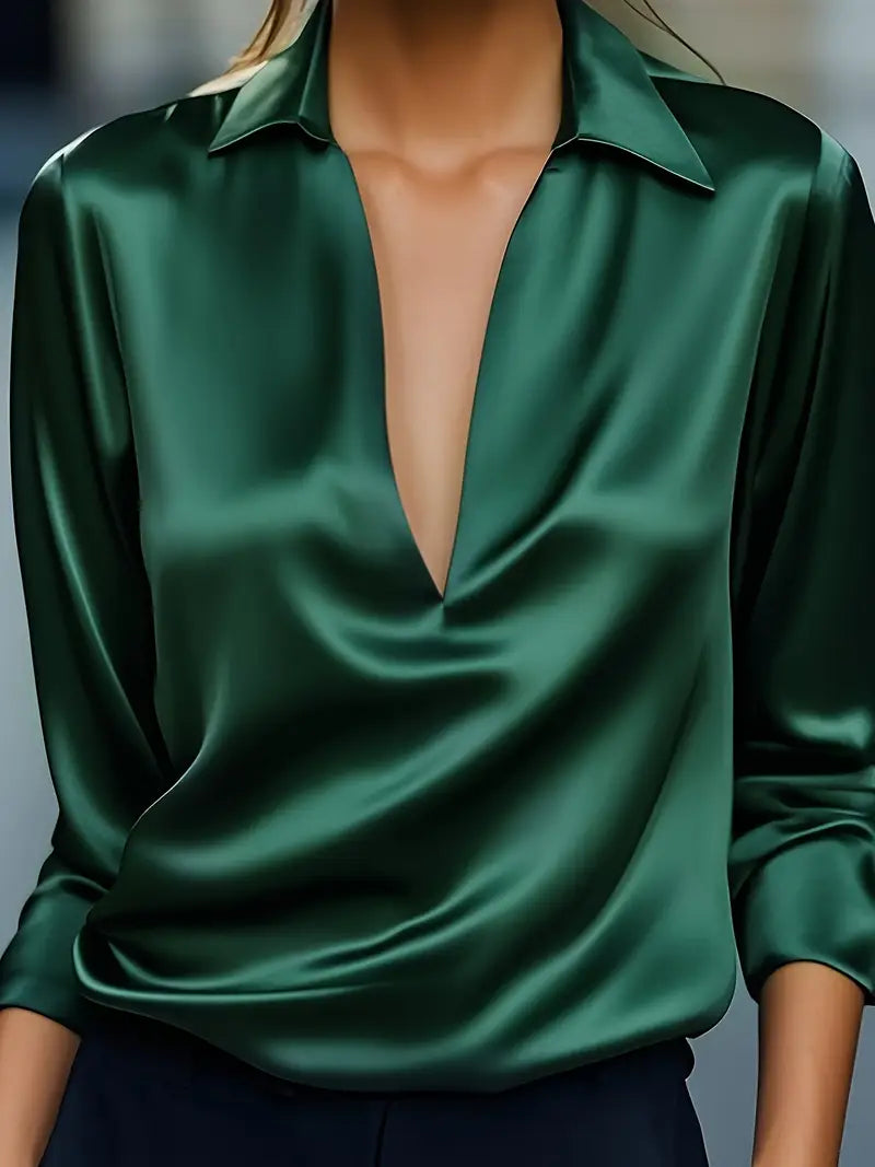 Amelie | Prämie Bluse Mit V-Ausschnitt