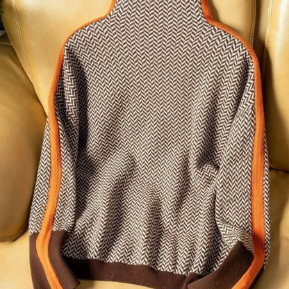 Annieka | Pullover mit hohem Kragen Mélange