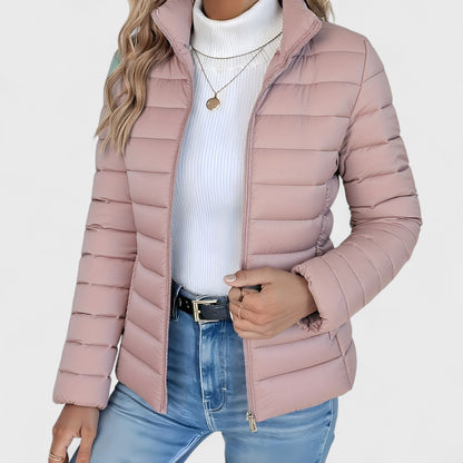 Simone – Elegante Lange Jacke Mit Kragen
