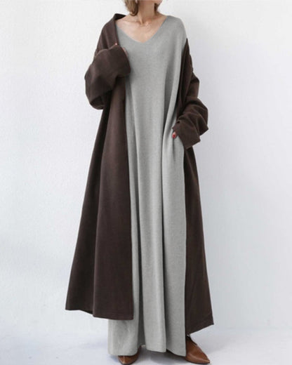 Camila | Langarmkleid mit V-Ausschnitt