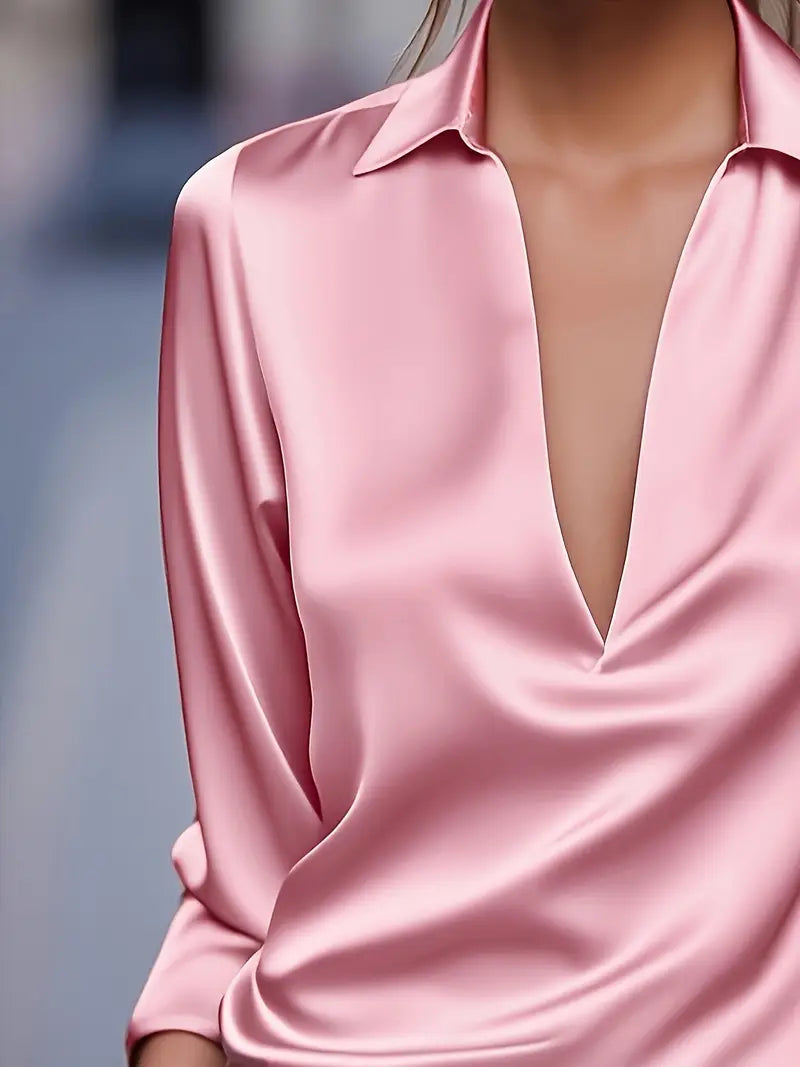 Amelie | Prämie Bluse Mit V-Ausschnitt