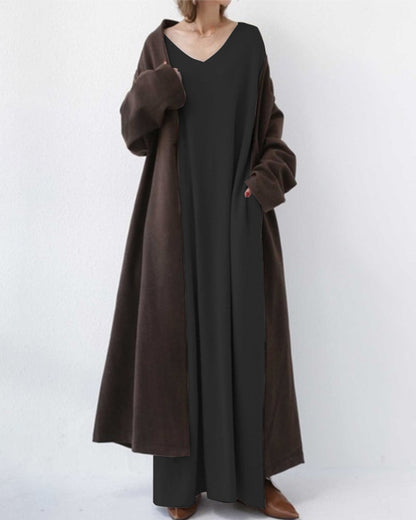 Camila | Langarmkleid mit V-Ausschnitt