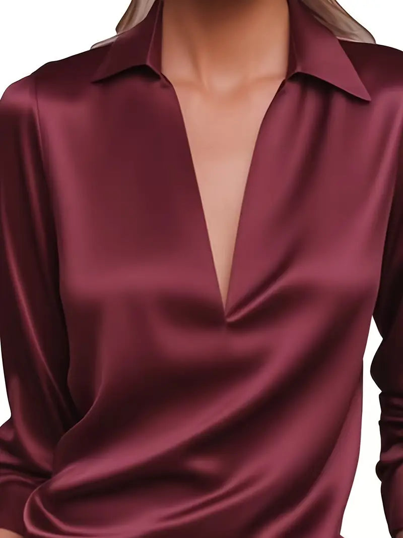 Amelie | Prämie Bluse Mit V-Ausschnitt