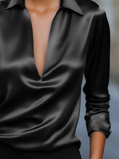 Amelie | Prämie Bluse Mit V-Ausschnitt