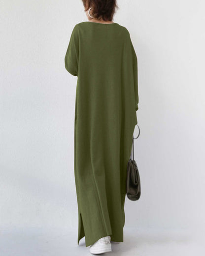 Camila | Langarmkleid mit V-Ausschnitt