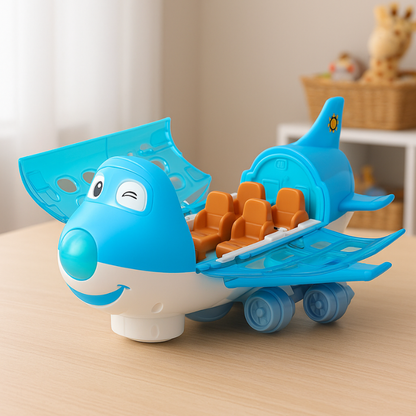 MusicJet | Elektrisches Flugzeug mit Beleuchtung, Musik und Hindernisvermeidung