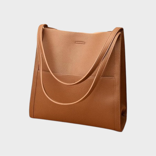 Selina | Einfarbige Schultertasche aus echtem Leder