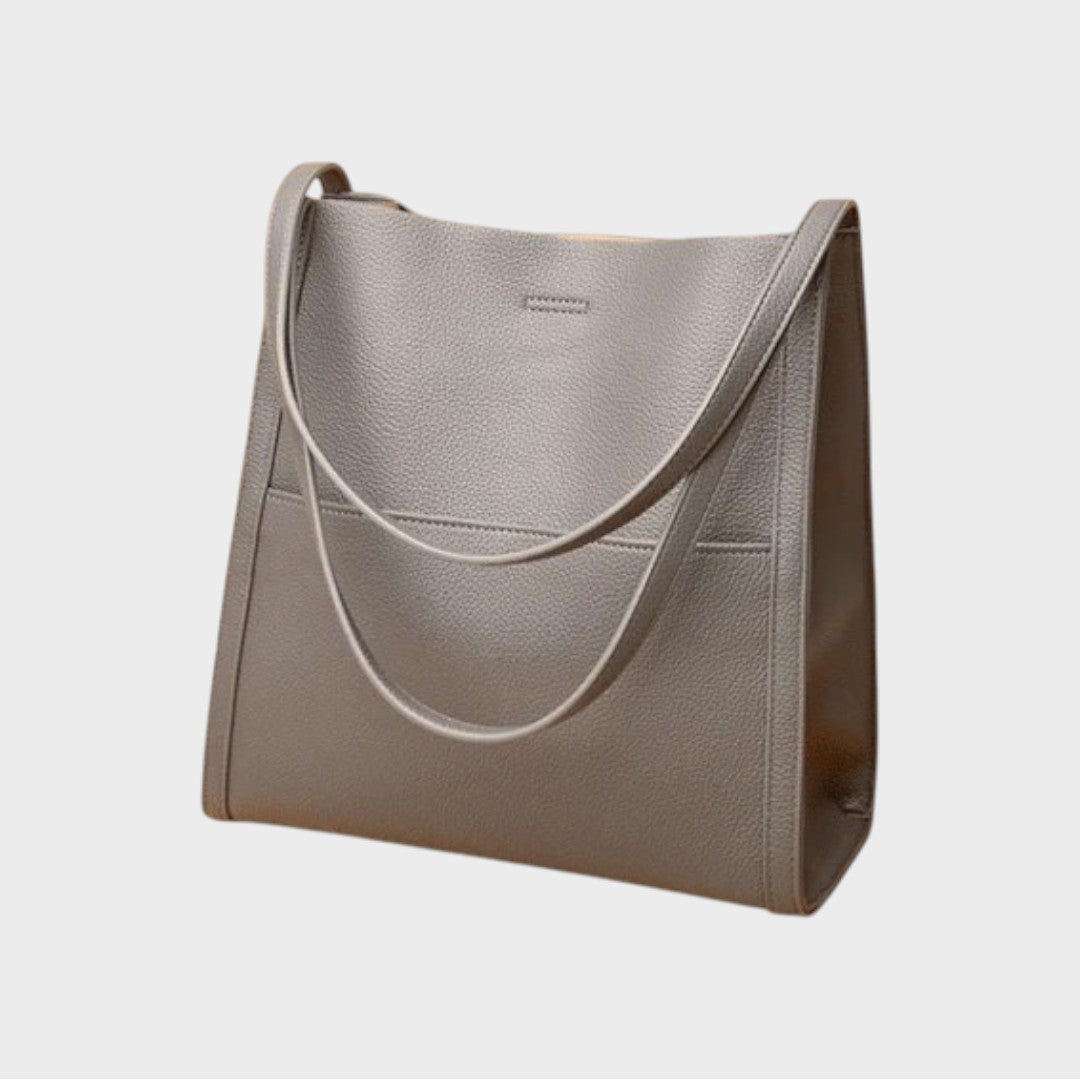 Selina | Einfarbige Schultertasche aus echtem Leder