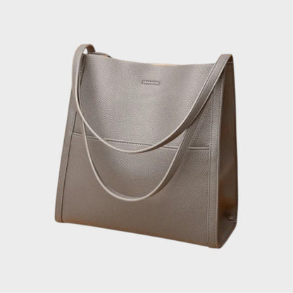 Selina | Einfarbige Schultertasche aus echtem Leder