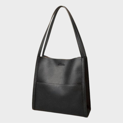 Selina | Einfarbige Schultertasche aus echtem Leder