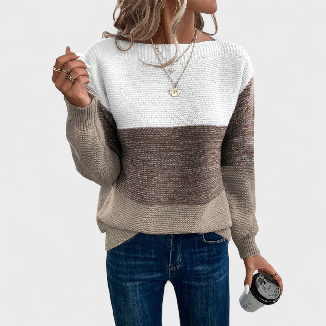 Camille | Farbblock Strickpullover