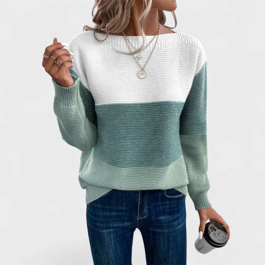 Camille | Farbblock Strickpullover