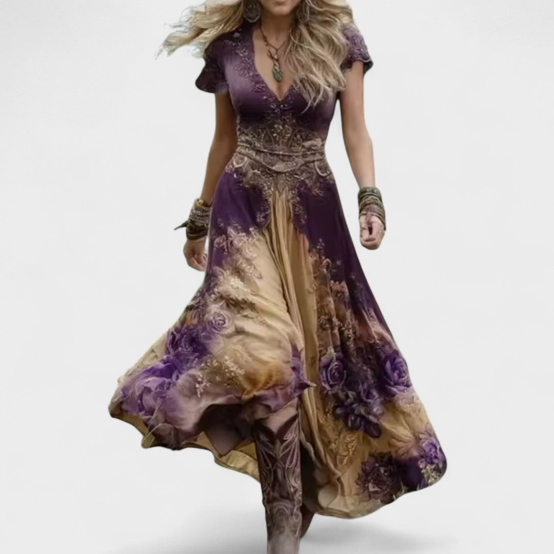 Elina | Schick geschnittenes Blumenkleid