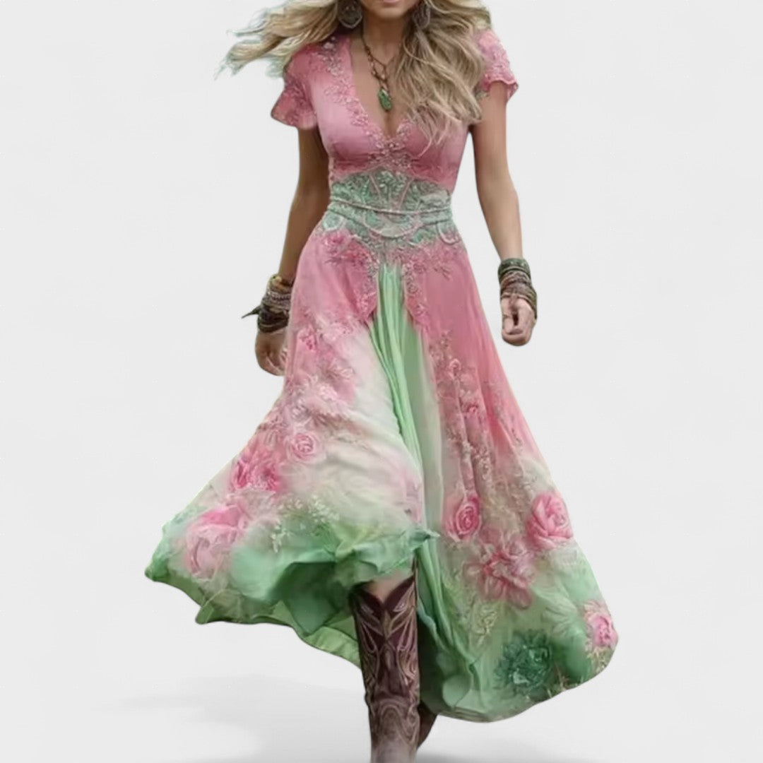 Elina | Schick geschnittenes Blumenkleid