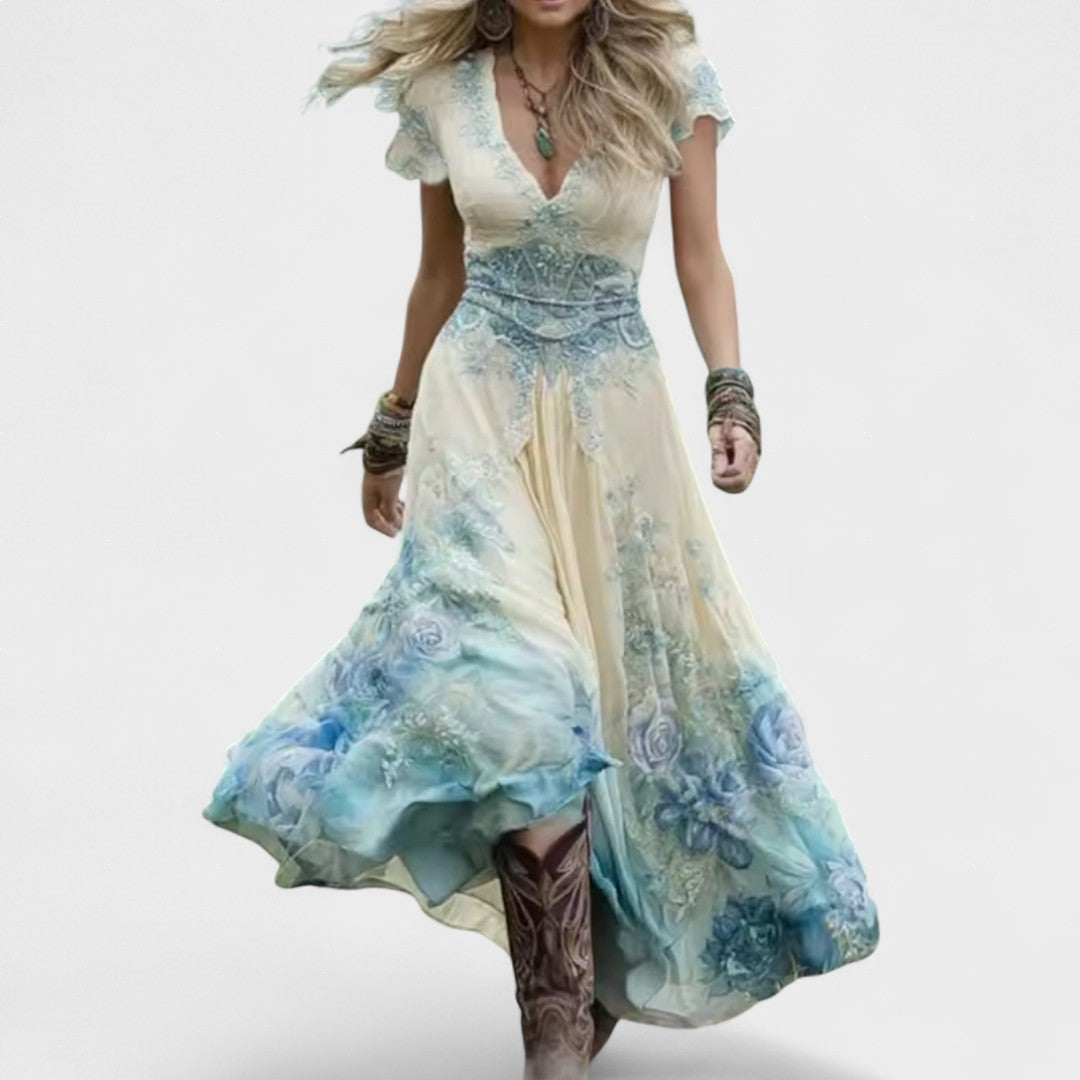 Elina | Schick geschnittenes Blumenkleid