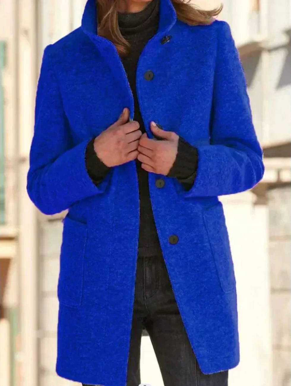 Hanne | Mantel Bronte mit Knopfverschluss