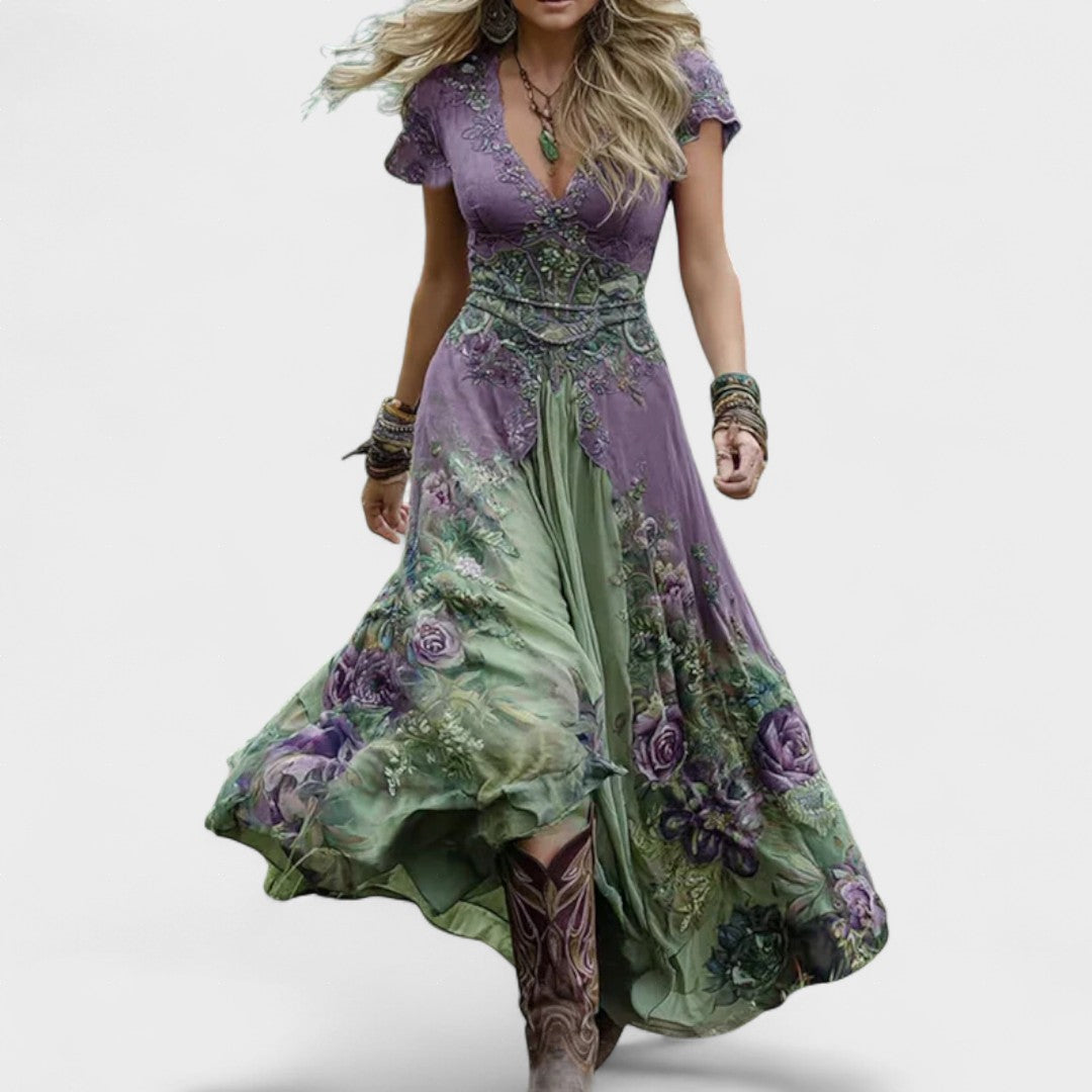 Elina | Schick geschnittenes Blumenkleid