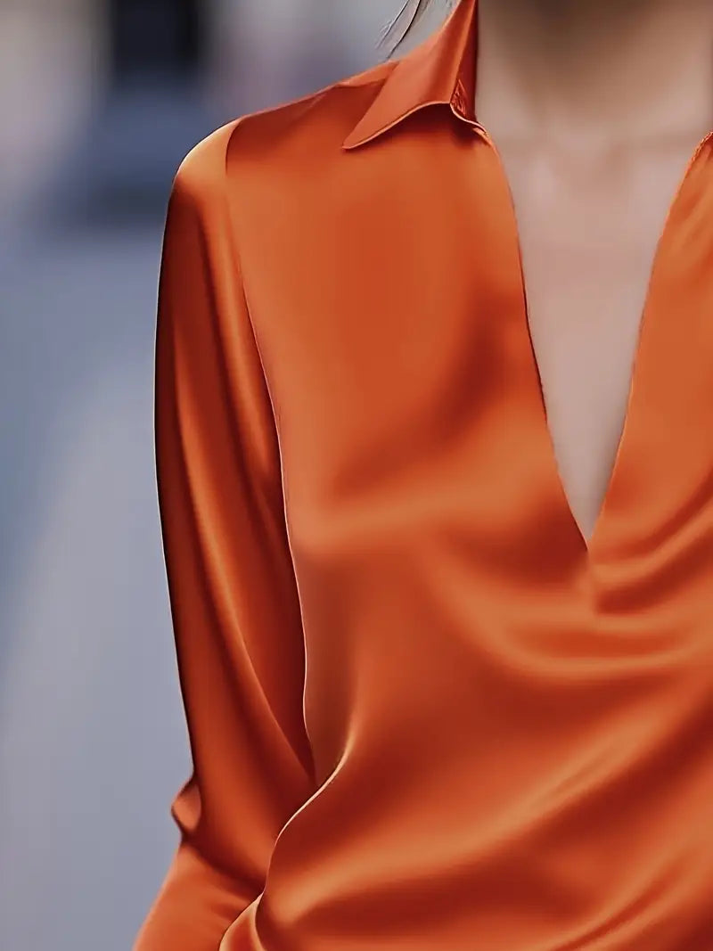 Amelie | Prämie Bluse Mit V-Ausschnitt