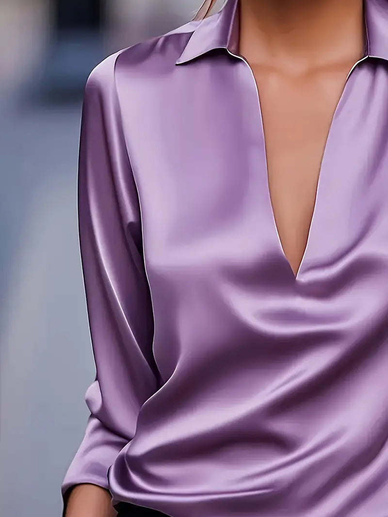 Amelie | Prämie Bluse Mit V-Ausschnitt