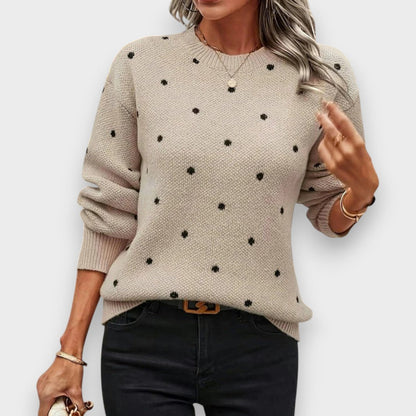 Nina | Gepunkteter Strickpullover