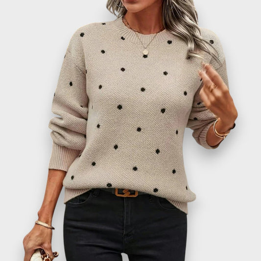 Nina | Gepunkteter Strickpullover