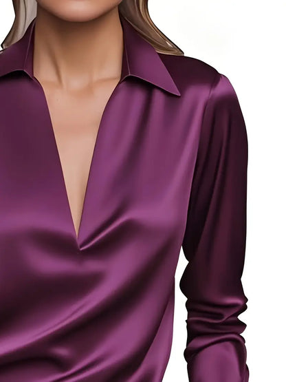 Amelie | Prämie Bluse Mit V-Ausschnitt