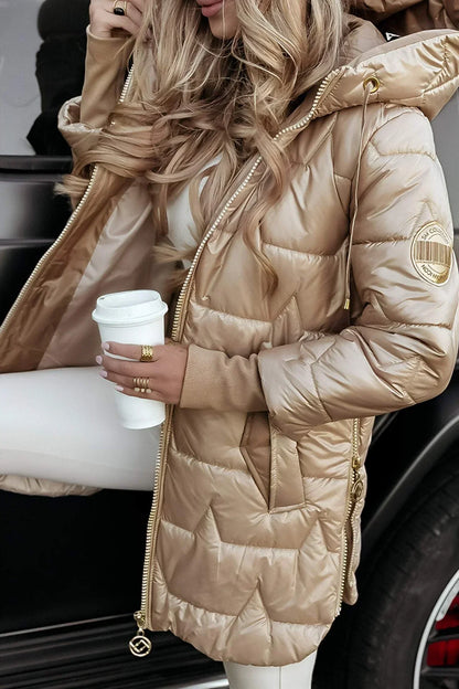 Caterina | Eleganter Wintermantel mit Kapuze und Fütterung