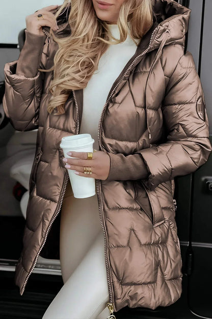 Caterina | Eleganter Wintermantel mit Kapuze und Fütterung