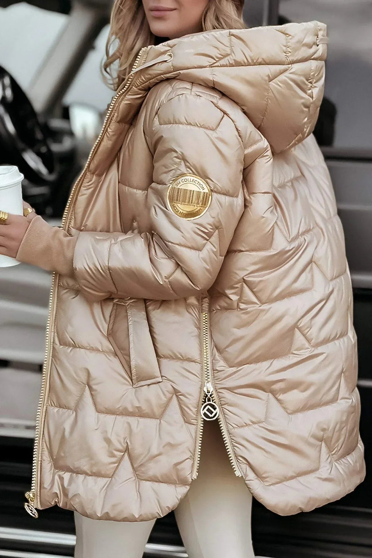 Caterina | Eleganter Wintermantel mit Kapuze und Fütterung
