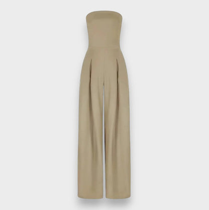 Alessia | Trägerloser Jumpsuit mit weitem Bein